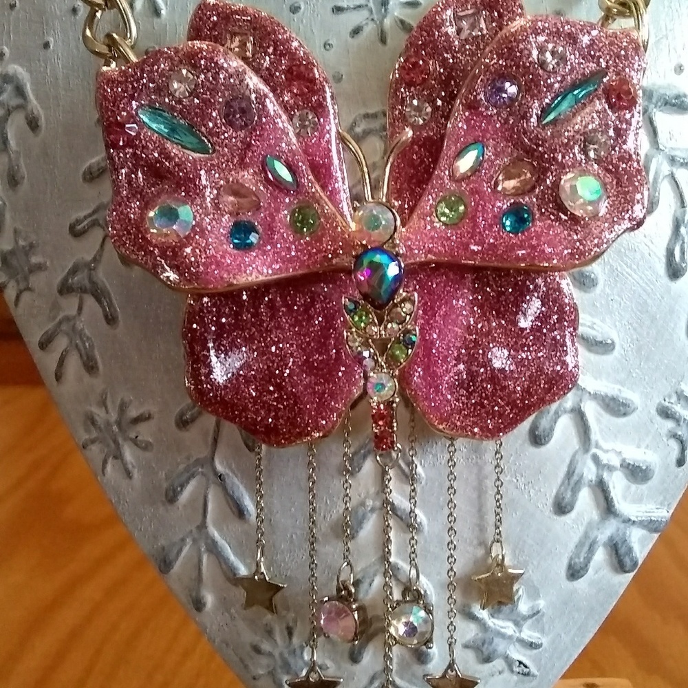 Betsey Johnson butterfly necklace